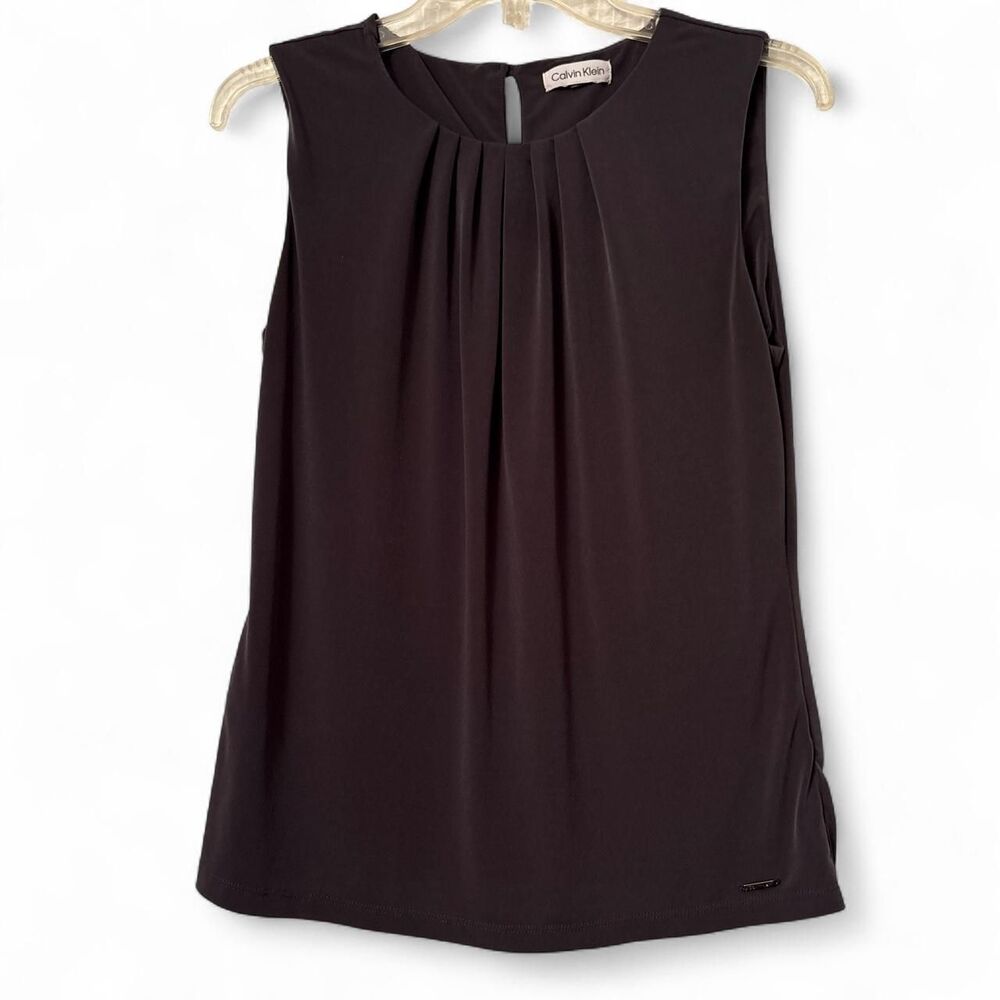 Calvin-klein Women's Black and Grey Blouse
